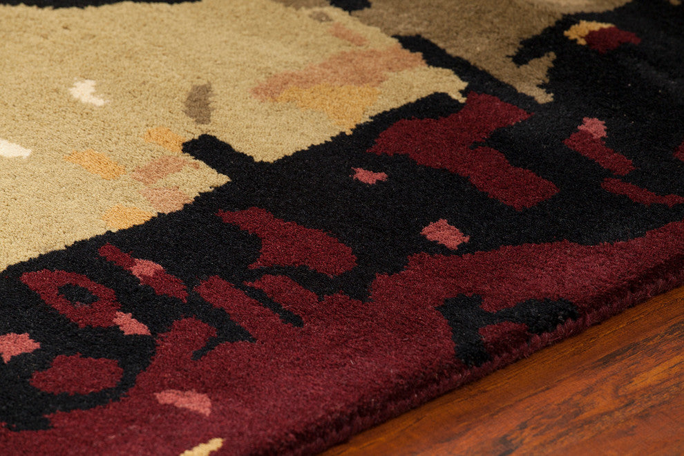 Nirvana Contemporary Area Rug, 7'9" Round
