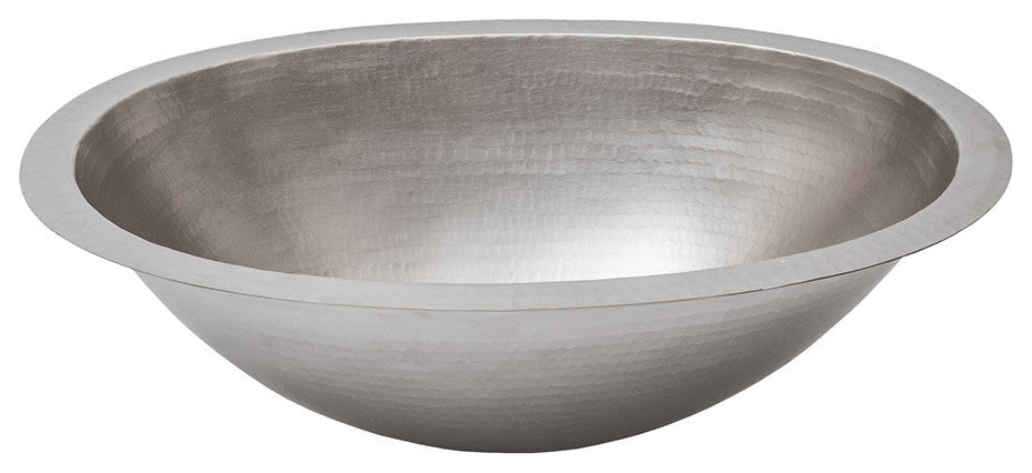 Premier Copper LO19FEN 19" Oval Bathroom Sink in Electroless Nickel