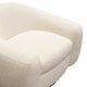 Pascal Swivel Chair With Boucle Textured Fabric, Bone