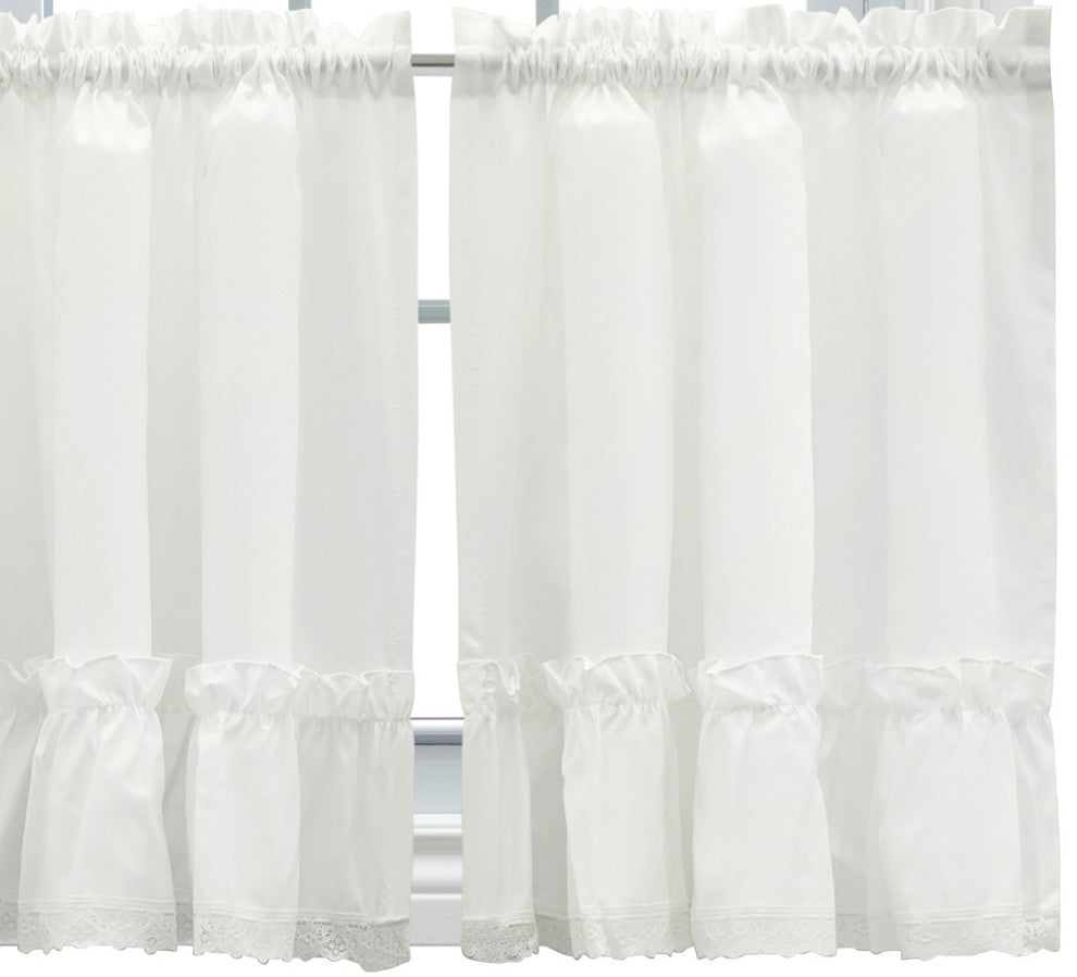 Madelyn Ruffled Victorian Tiers, Natural, 82"x24"