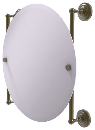 Allied Brass Que New Collection Round Frameless Rail Mounted Mirror