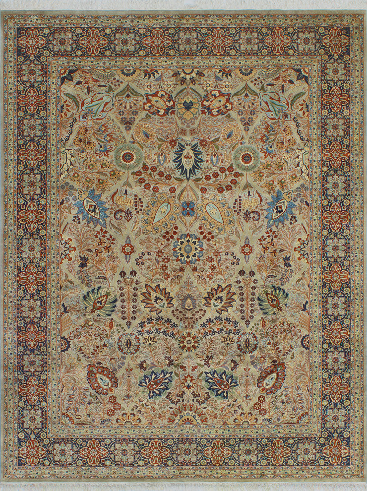 Pak-Persian Talitha Beige/Navy Rug, 9'1x11'9