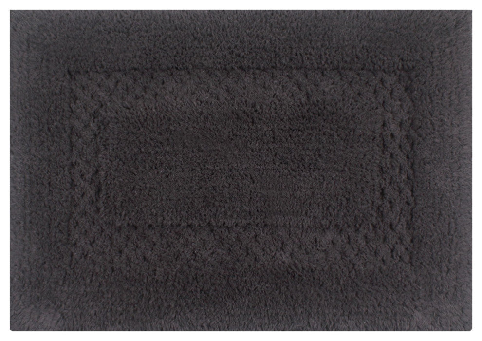 Classy Bath Rugs Set, 17"x24" Rectangle, Gray