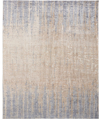 Corben R39G9 Transitional/Industrial Rug, Blue/Beige, 4'x6'