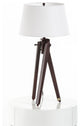 HomeRoots 28" White Fabric and Wood Table Lamp