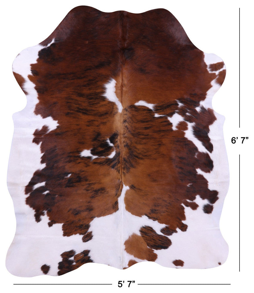 6' 7" X 5' 7" Natural Cowhide Rug C2384
