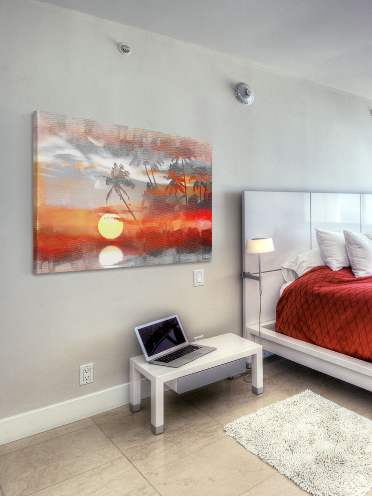 "Reflective Sun" Print on Canvas, 30"x20"