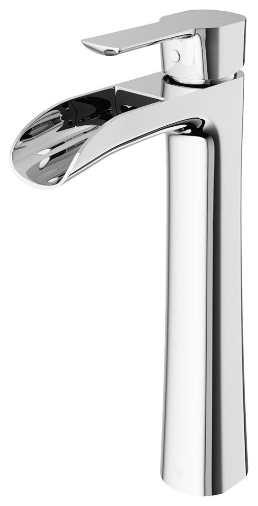 VIGO Amada 10" H Single Handle Single Hole Bathroom Vessel Faucet, Chrome