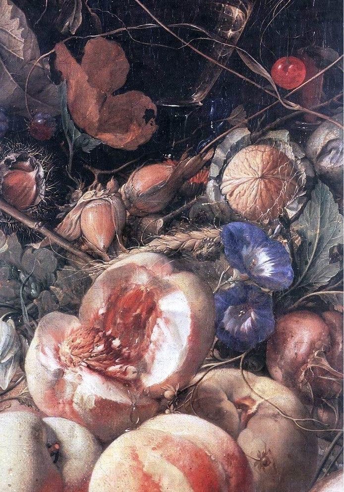 Cornelis De Heem Still-Life with Flowers and Fruit (detail) Gallery Wrap Canvas