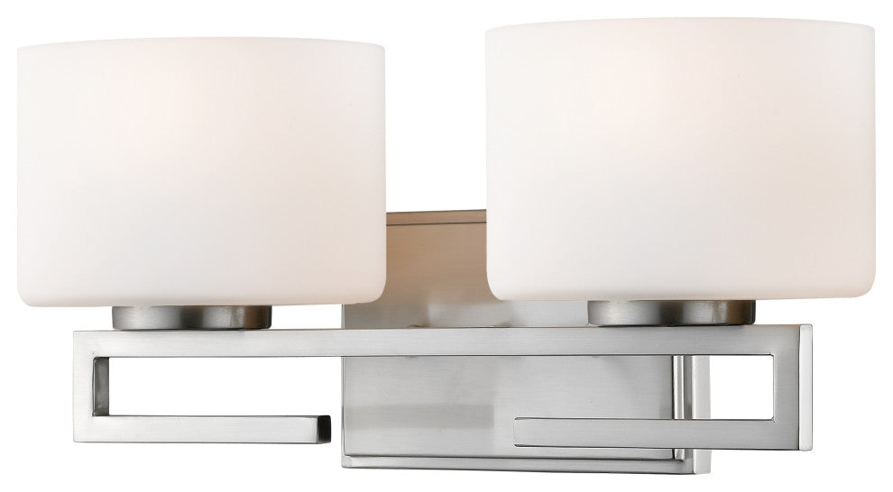 Zlite 335-2V-BN-LED 2-Light Vanity, Matte Opal