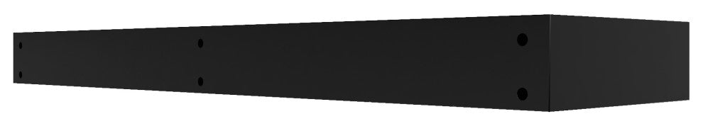 CastelloUSA Pyramid Solid Surface Wall Mounted Ramp Basin Sink, Black, 72", Standard