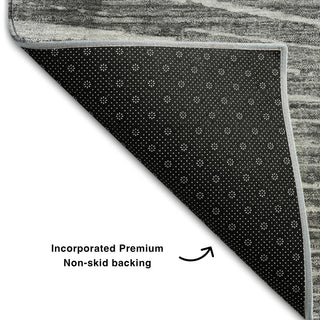 Premium Machine Washable Mayfield AMF542 Gray 8' x 8' Round Rug
