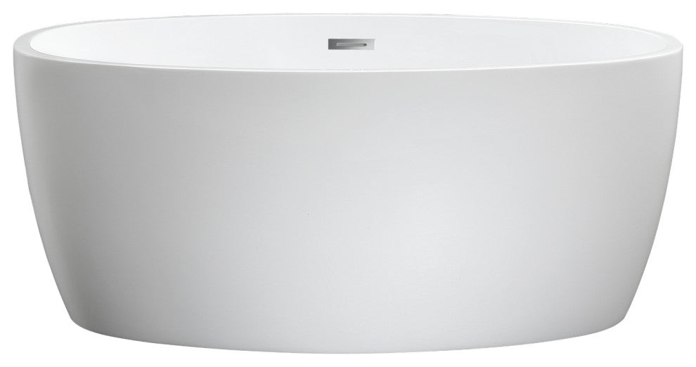 Jolie Freestanding Soaking Acrylic Bathtub, 55"