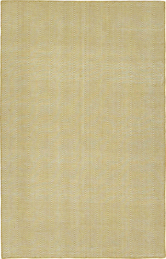 Kaleen Ziggy Hand woven Indoor/Outdoor Polyester Area Rug Gold, 8'x10'
