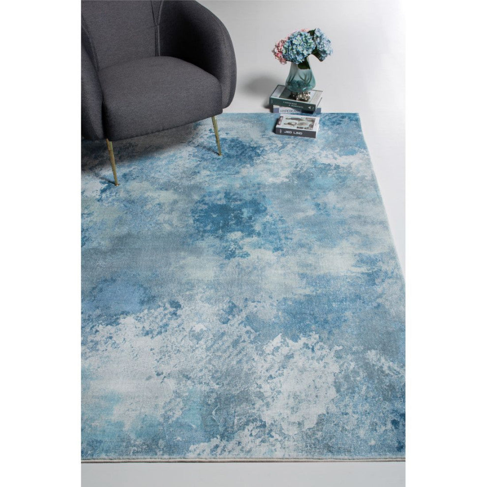 KAS Roxy 2803 Blue Nebula Area Rug, 2'x7' Runner