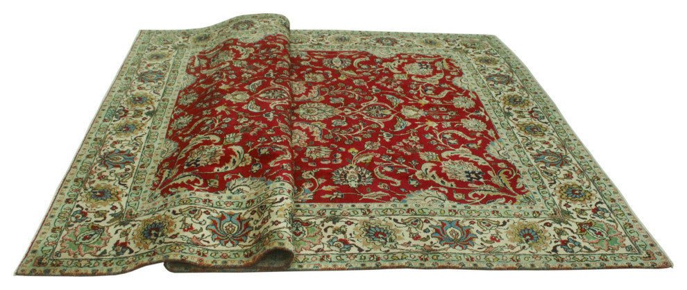 Fine Vintage Distressed Colemann Red/Ivory Rug, 8'0x11'3