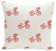 Bicycles! Geometric Print Pillow, Seed, 16"x16"