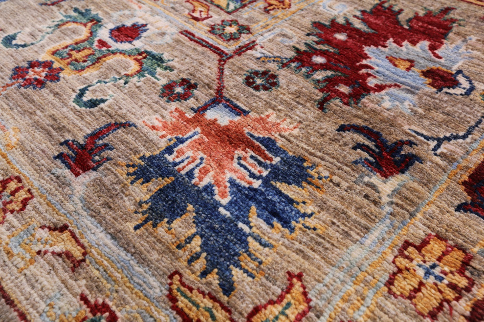 6' 8" X 9' 9" Persian Tabriz Handmade Wool Rug Q7687