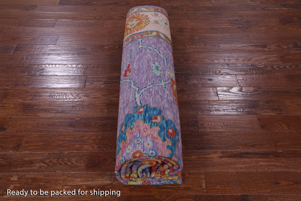 Turkish Oushak Hand-Knotted Wool Rug 9' 3" X 11' 9" - Q13540