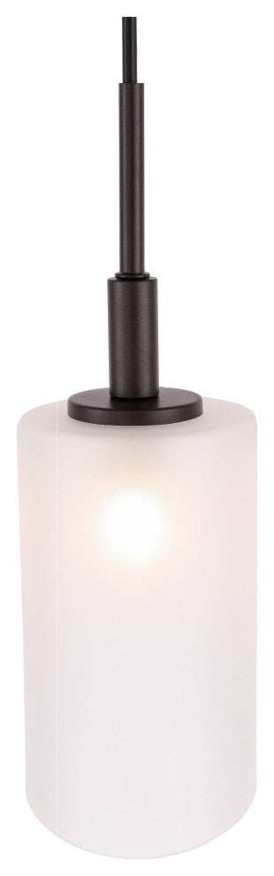 Pendant, Bronze, Faux Opal Cylinder, Bronze, 1-Light Mini