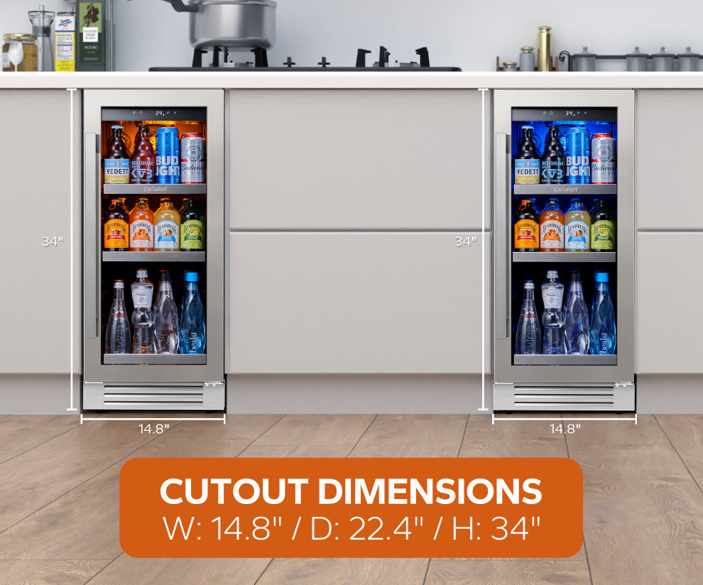 Ca''Lefort 30" Beverage  Clooer Refrigerator Bulit-in or FreeStanding 200 Cans