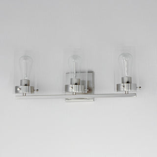 Maxim 12403CL Pinn 3 Light 21"W Vanity Light - Satin Nickel