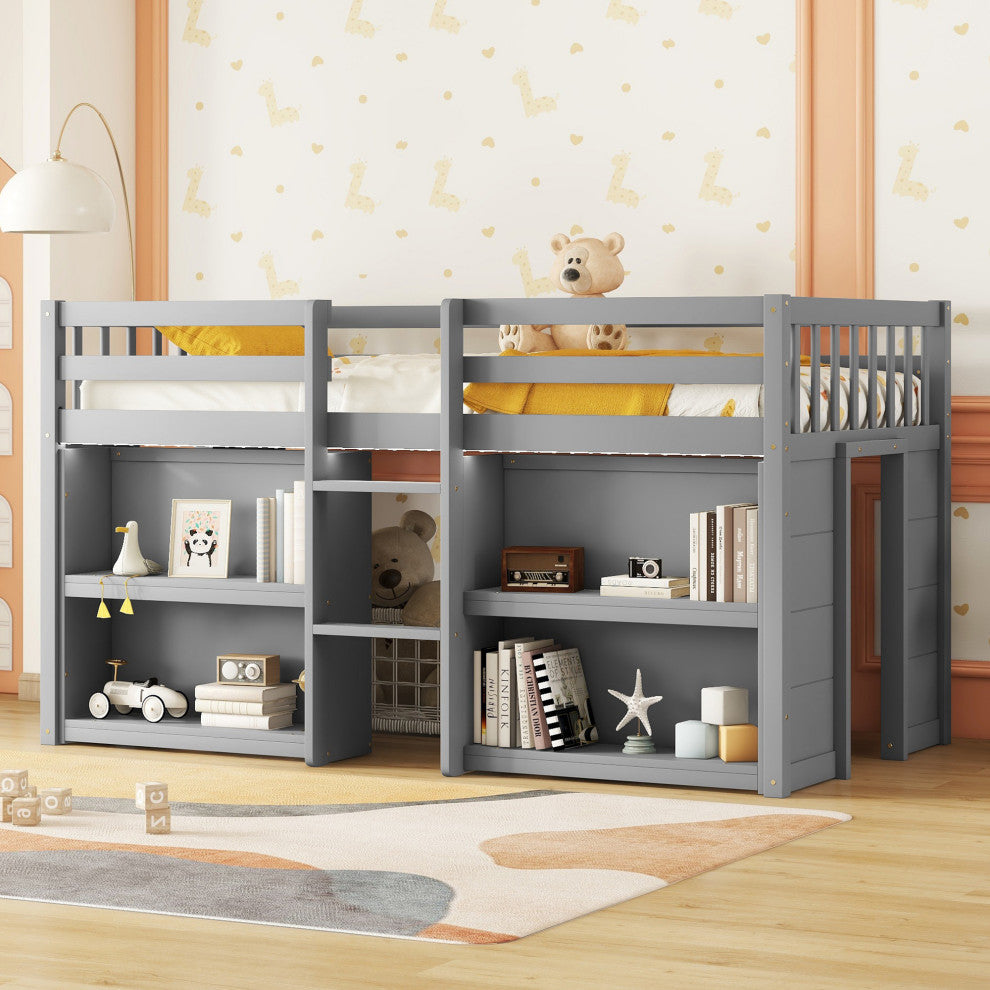 Gewnee Twin Size Kid Low Loft Bed