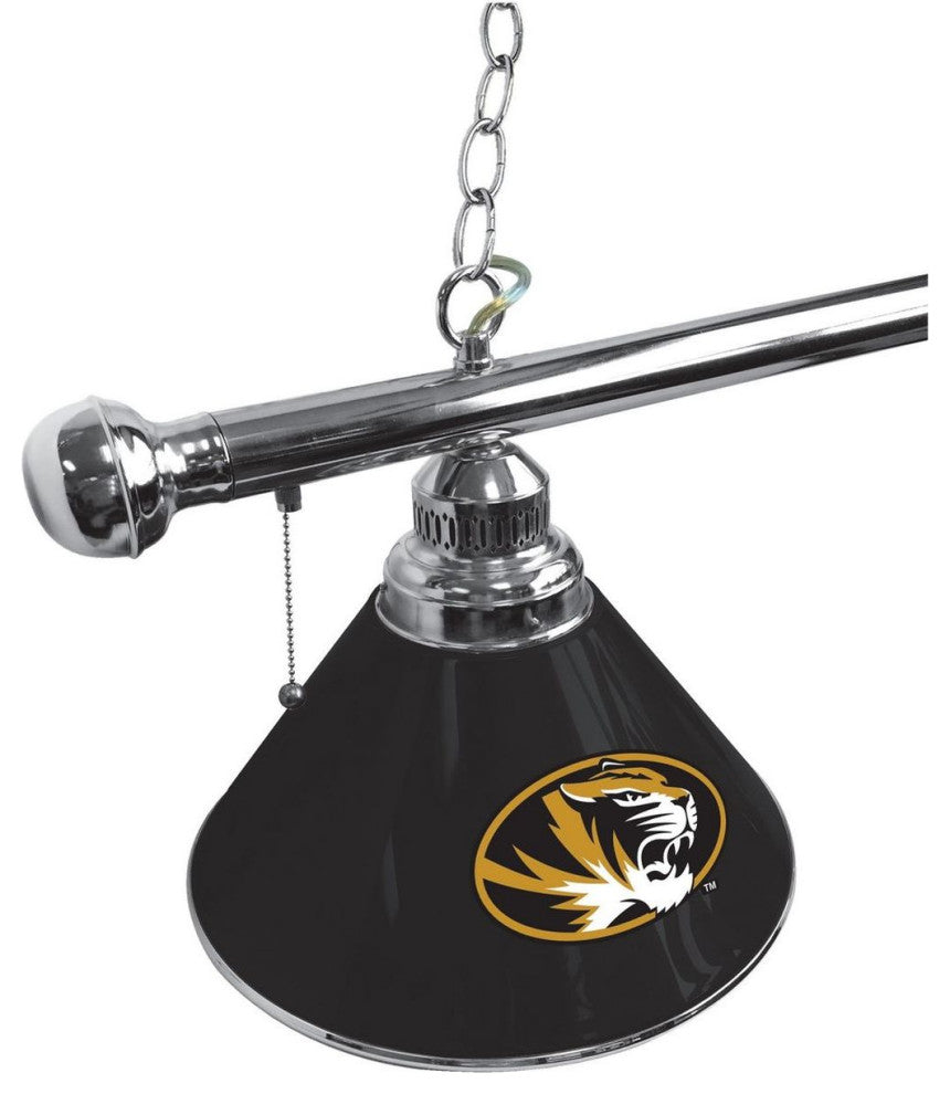 Holland University of Missouri 3-Shade Billiard Light - Chrome Fixture