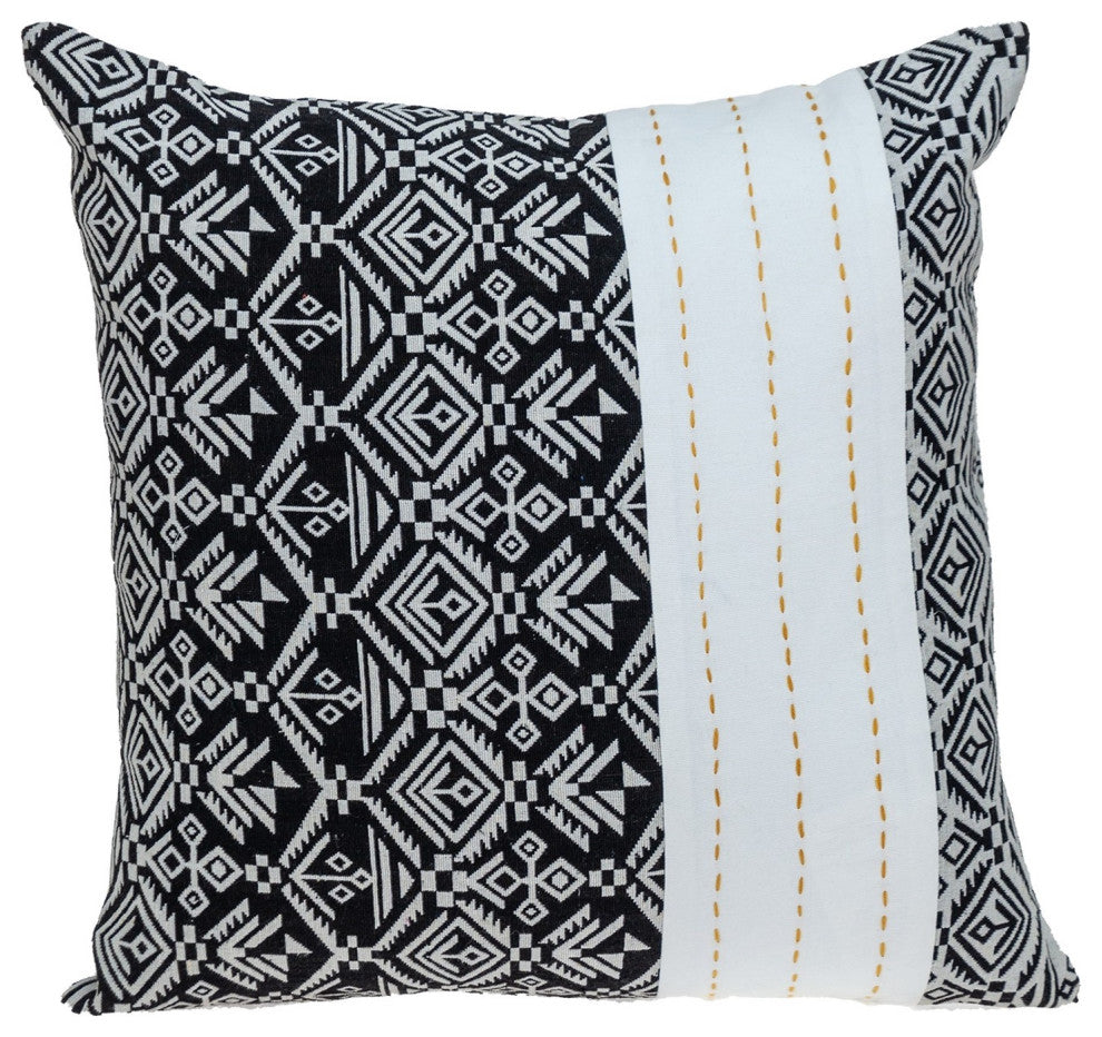 Black and White Modern Throw Pillow