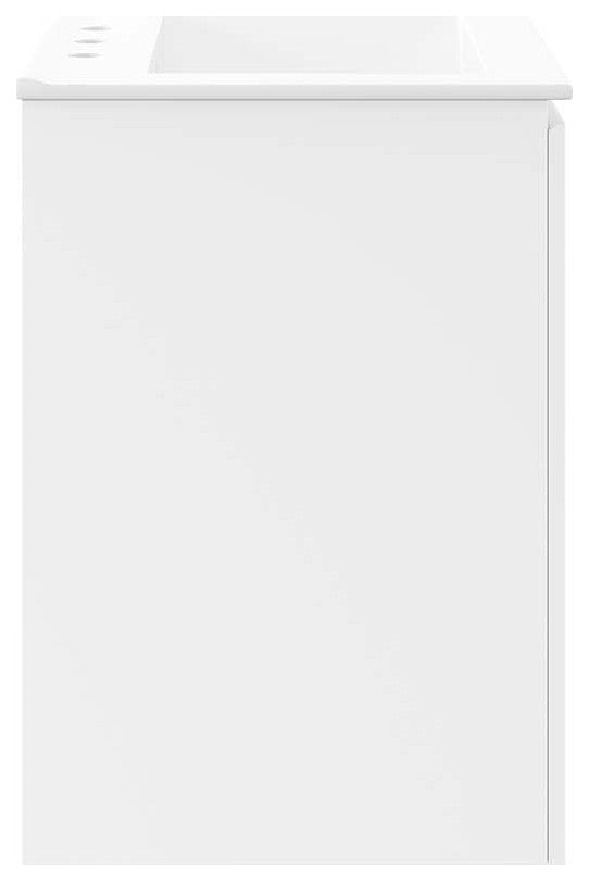 Bryn 24" Wall-Mount Bathroom Vanity, White White