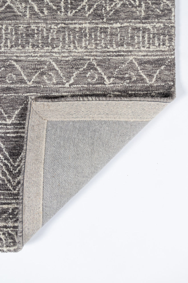 Momeni Mallorca Hand Hooked Wool Gray Area Rug 2'x3'