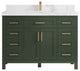 Cambridge 48 Single Sink Bath Vanity in Pewter Green 2" Calacatta Nuvo