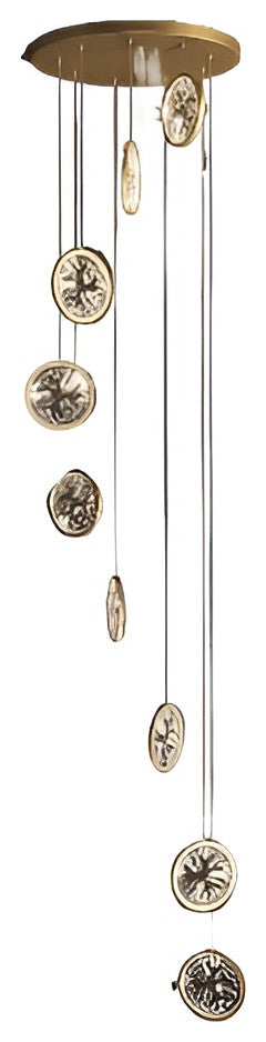 Bezaudun-les-Alpes | Gold Rings Crystal Chandelier, L9