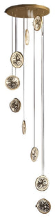 Bezaudun-les-Alpes | Gold Rings Crystal Chandelier, L9