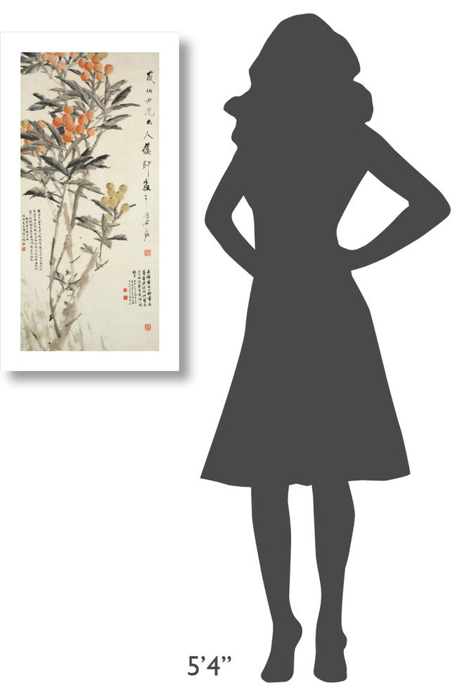 "Pipa (Loquat), c. 1888-1889" Digital Paper Print by Xugu, 16"x32"