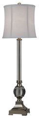 Corvallis Buffet Lamp In Polished Nickel And Clear Finish