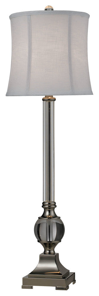 Corvallis Buffet Lamp In Polished Nickel And Clear Finish