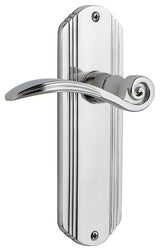 Deco Plate With Swan Lever, Bright Chrome, Right-Handed