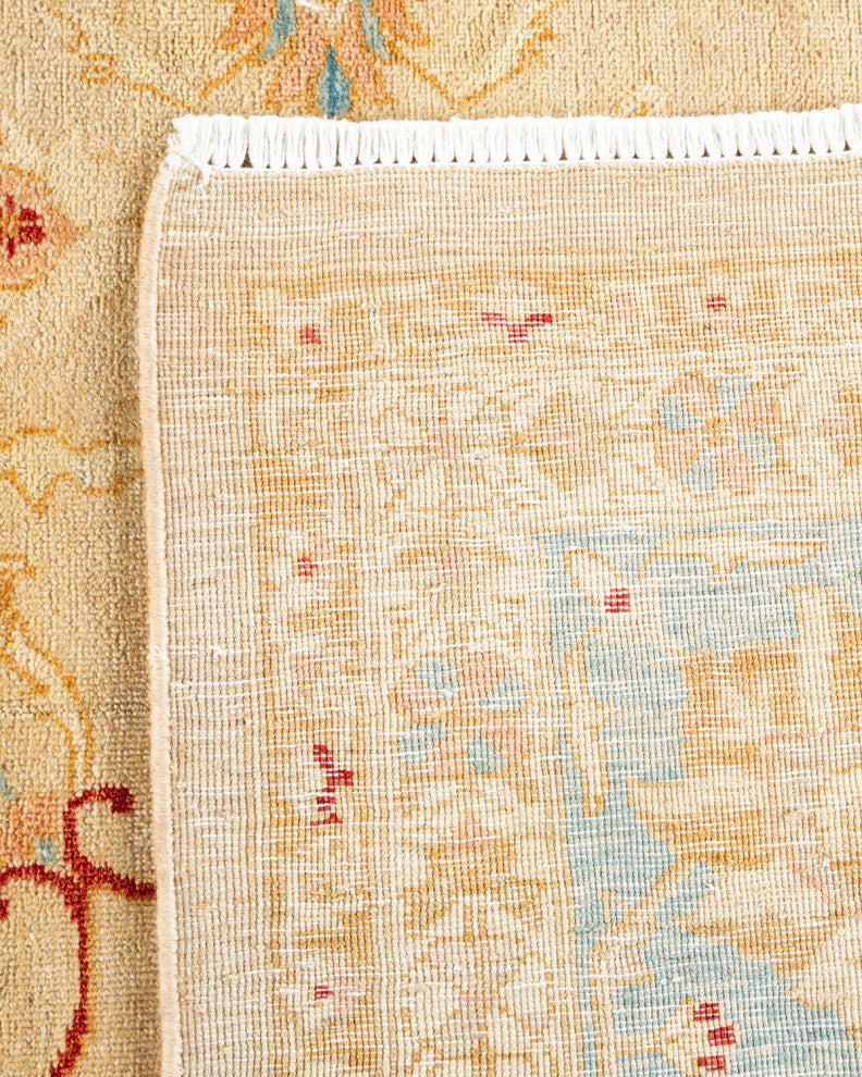Ottoman, One-of-a-Kind Hand-Knotted Area Rug Beige, 9' 2" x 11' 6"