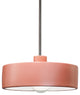 Radiance Dish Pendant, Gloss Blush, Brushed Nickel, Rigid Stem, E26