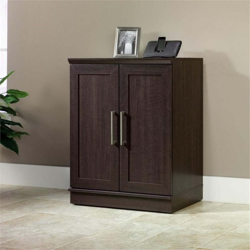 Shown in a real-room setting with decor; cabinet fully visible in a lifestyle context.