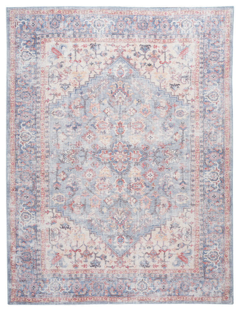 Nicole Curtis Nc Series 1 8' x 10' Blue/Multicolor Machine Washable Area Rugs