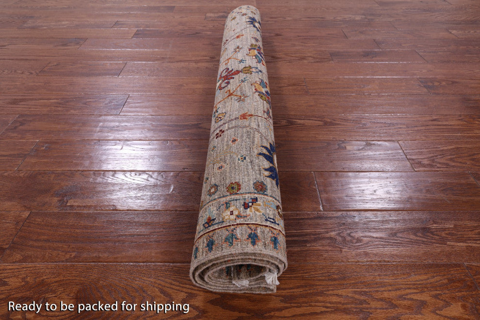 Handmade Persian Tabriz Wool Rug 4' 1" X 6' 0" Q10175