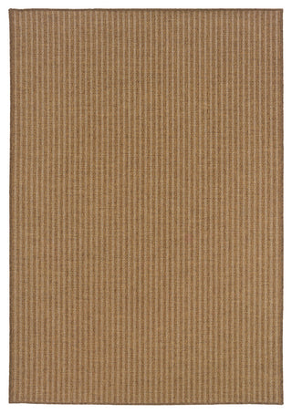 Oriental Weavers Karavia Tan/Light Tan Stripe Indoor/Outdoor Rug 7'10"X10'10"