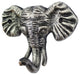 Rustic Silver Cast Iron Elephant Hook 5"