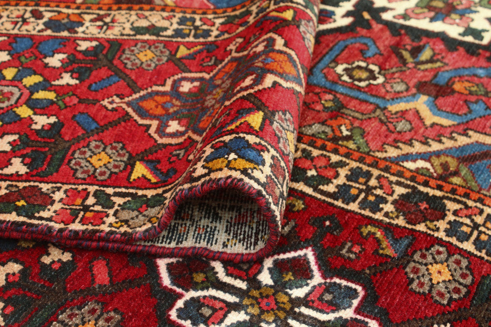 Fine Vintage Bakhtiari Cidem Red/Ivory Rug, 9'10 x 12'3