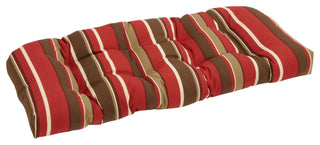 42"x19" U-Shaped Tufted Settee/Bench Cushion, Montserrat Sangria