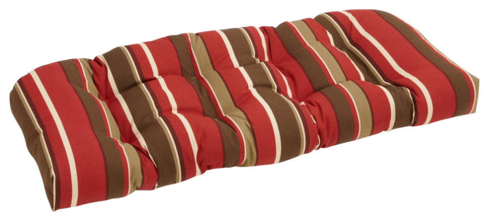 42"x19" U-Shaped Tufted Settee/Bench Cushion, Montserrat Sangria
