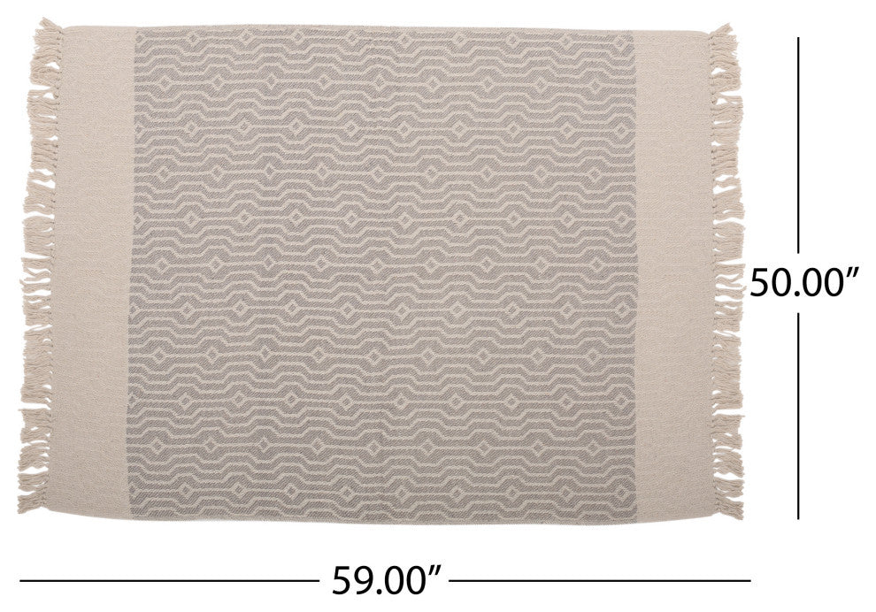 Freda Boho Handcrafted Cotton Throw Blanket