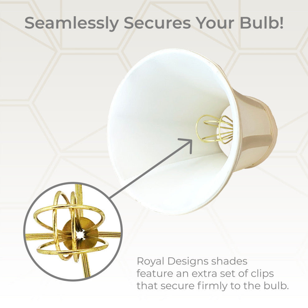 Royal Designs True Bell Basic Lamp Shade, Flame Clip Fitter, Beige, Single